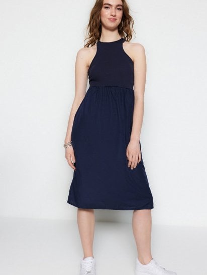 Платье миди Trendyol модель TWOSS23EL00688/Lacivert — фото 5 - INTERTOP