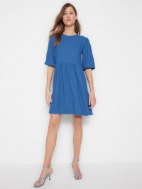 Синий - Платье мини Trendyol