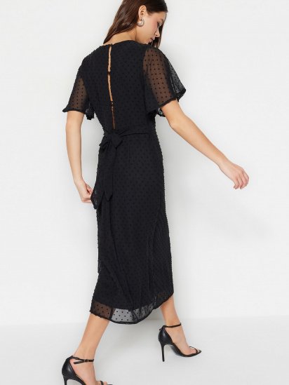 Платье миди Trendyol модель TWOSS23EL01461/Siyah — фото 4 - INTERTOP