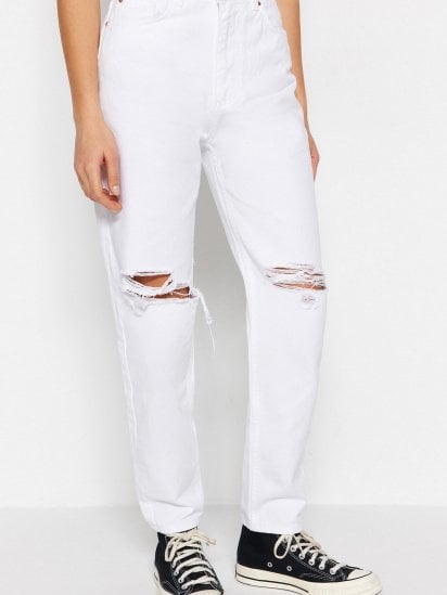 Широкие джинсы Trendyol модель TWOSS23JE00274/Beyaz — фото 6 - INTERTOP