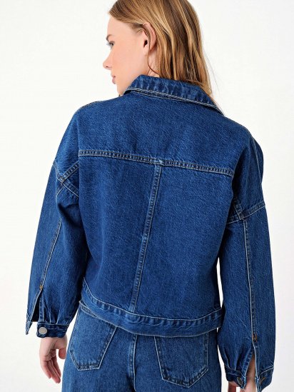 Джинсова куртка Trend Alacati Stili модель ALC-X3631-RVDARK BLUE — фото - INTERTOP