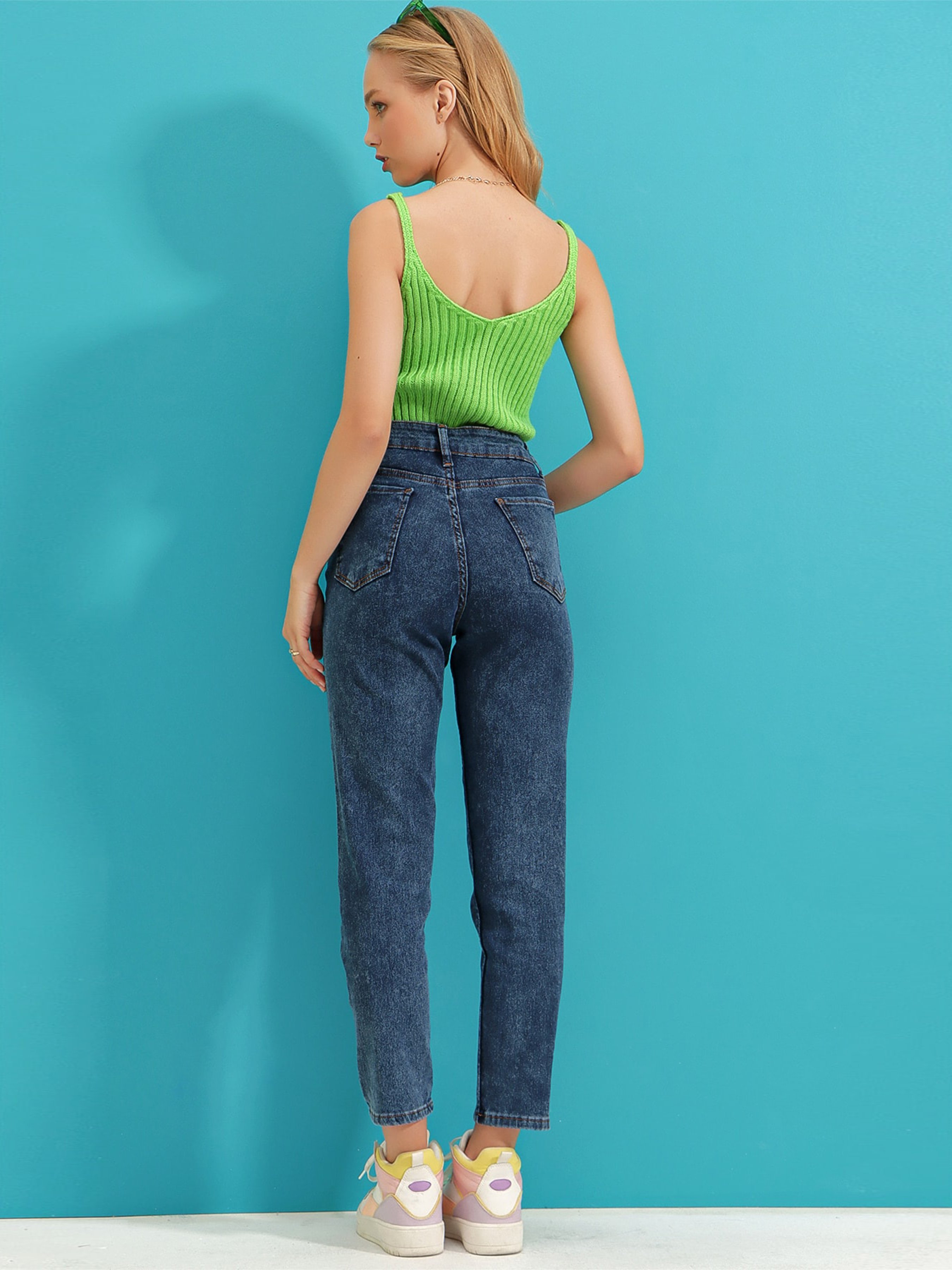 

Trend Alacati Stili Зауженные джинсы (TRL4389) Женское, цвет - Тёмно-синий