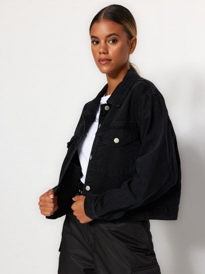 Джинсовая куртка Trendyol модель TWOAW24CE00010/Siyah — фото - INTERTOP