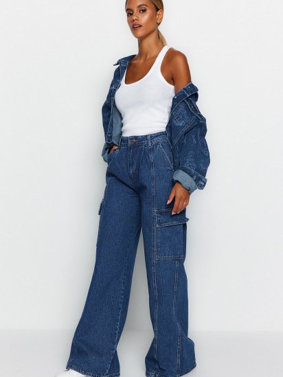 Широкие джинсы Trendyol модель TWOAW24JE00022/Mavi — фото 3 - INTERTOP