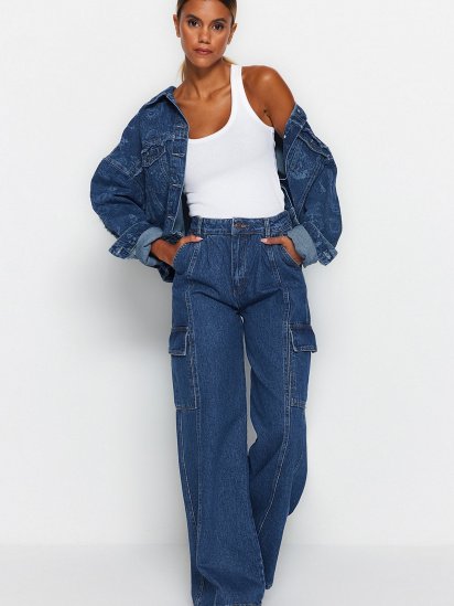 Широкі джинси Trendyol модель TWOAW24JE00022/Mavi — фото 4 - INTERTOP
