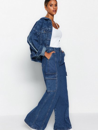 Широкі джинси Trendyol модель TWOAW24JE00022/Mavi — фото 5 - INTERTOP