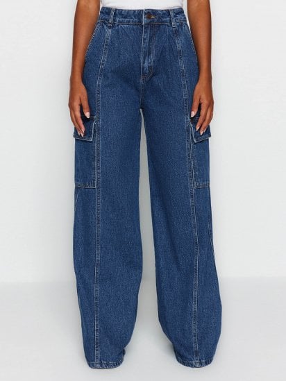 Широкі джинси Trendyol модель TWOAW24JE00022/Mavi — фото - INTERTOP