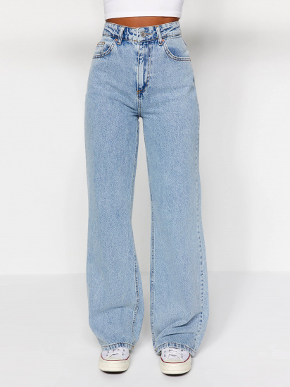 Широкие джинсы Trendyol модель TWOAW24JE00073/Acık Mavi — фото - INTERTOP