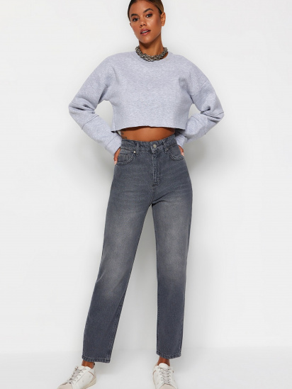 Прямые джинсы Trendyol модель TWOAW24JE00076/Gri — фото - INTERTOP