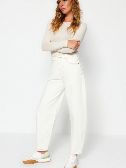 Широкі джинси Trendyol модель TWOSS23JE00295/Beyaz — фото - INTERTOP