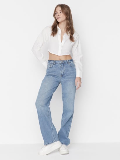 Широкие джинсы Trendyol модель TWOAW23JE00566/Mavi — фото 3 - INTERTOP