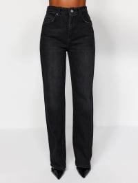 Чёрный - Широкие джинсы Trendyol