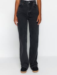 Тёмно-серый - Широкие джинсы Trendyol