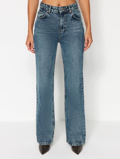 Широкі джинси Trendyol модель TWOAW24JE00089/Mavi — фото - INTERTOP