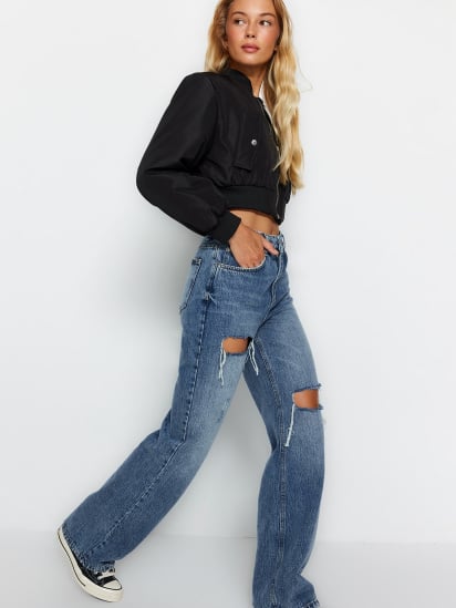 Широкі джинси Trendyol модель TWOAW24JE00162/Mavi — фото - INTERTOP