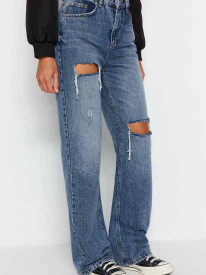 Широкие джинсы Trendyol модель TWOAW24JE00162/Mavi — фото 3 - INTERTOP