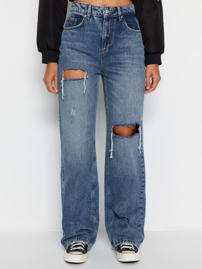 Широкие джинсы Trendyol модель TWOAW24JE00162/Mavi — фото - INTERTOP