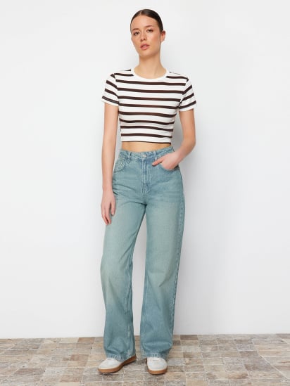 Широкие джинсы Trendyol модель TWOSS23JE00166/Mavi — фото 5 - INTERTOP