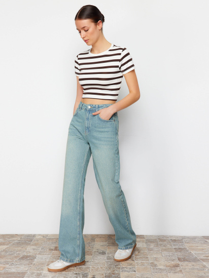 Широкі джинси Trendyol модель TWOSS23JE00166/Mavi — фото 6 - INTERTOP