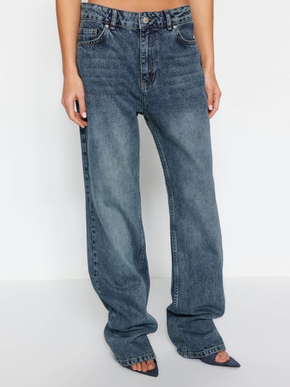 Широкі джинси Trendyol модель TWOSS24JE00033/Mavi — фото - INTERTOP