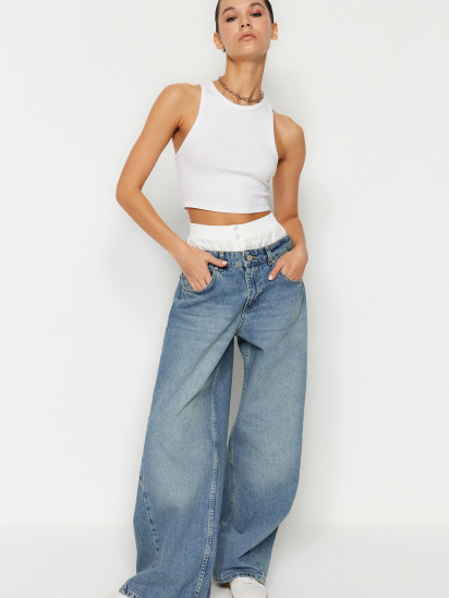 Широкі джинси Trendyol модель TWOSS24JE00053/Mavi — фото 6 - INTERTOP