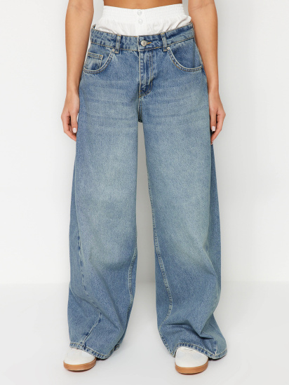 Широкі джинси Trendyol модель TWOSS24JE00053/Mavi — фото - INTERTOP