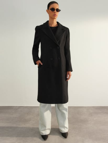 Пальто Trendyol модель TWOAW24KB00172/Siyah — фото - INTERTOP