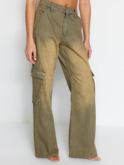 Широкі джинси Trendyol модель TWOSS24JE00006/Mavi — фото - INTERTOP