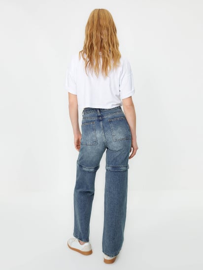 Широкі джинси Trendyol модель TWOSS24JE00047/Koyu Mavi — фото - INTERTOP