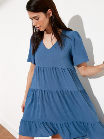 Платье мини Trendyol модель TWOSS20EL0400/Indigo — фото 4 - INTERTOP