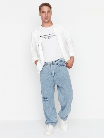 Широкие джинсы Trendyol модель TMNSS22JE0230/Acik Mavi — фото - INTERTOP