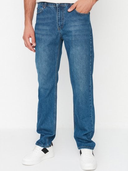 Прямі джинси Trendyol модель TMNAW23JE00023/Lacivert — фото - INTERTOP