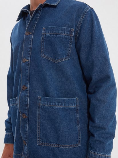 Джинсова куртка Trendyol модель TMNAW22CE0095/Indigo — фото 4 - INTERTOP