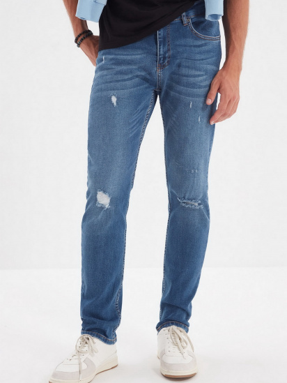 Зауженные джинсы Trendyol Slim модель TMNAW22JE0061/Mavi — фото 5 - INTERTOP