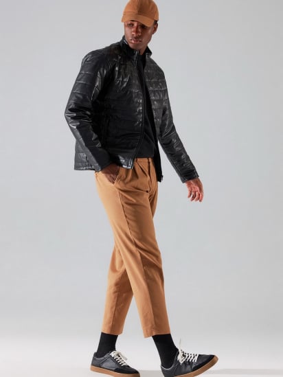 Шкіряна куртка Trendyol модель TMNAW22MO0440/Siyah — фото 5 - INTERTOP