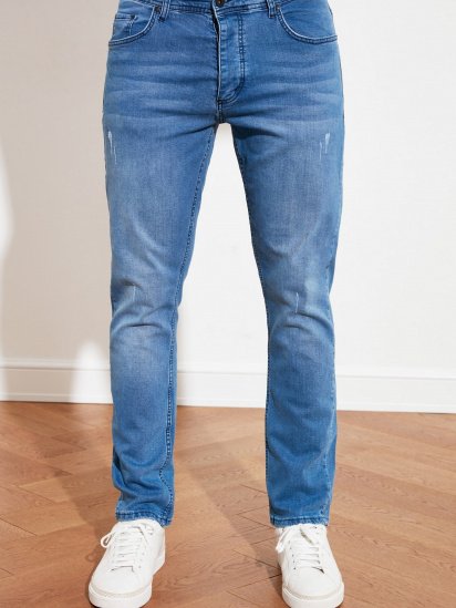 Зауженные джинсы Trendyol Slim модель TMNSS21JE0067/Koyu Mavi — фото 4 - INTERTOP