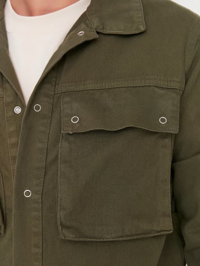 Джинсовая куртка Trendyol модель TMNAW20CE0234/Haki — фото 4 - INTERTOP