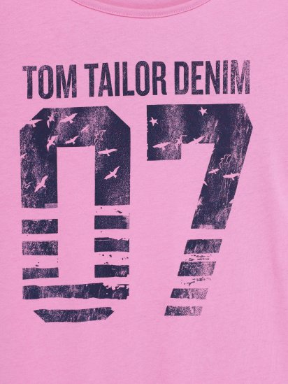 Футболка Tom Tailor модель 1018603.XX.71_рожевий з т.синім — фото - INTERTOP