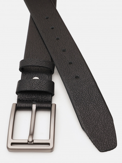 Ремень Borsa Leather модель V1115DPL01-black — фото - INTERTOP