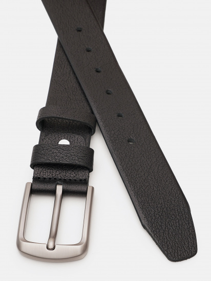 Ремень Borsa Leather модель V1115DPL04-black — фото - INTERTOP