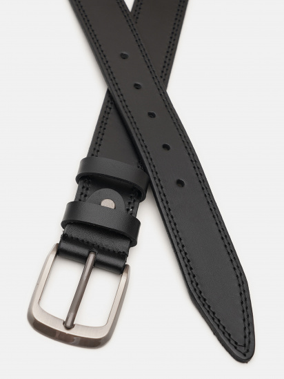 Ремень Borsa Leather модель V1115FX02-black — фото - INTERTOP
