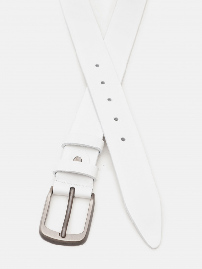 Ремень Borsa Leather модель V1115FX06-white — фото - INTERTOP