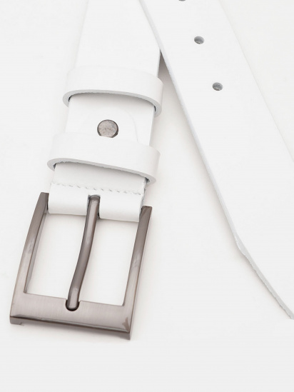 Ремень Borsa Leather модель V1115FX14-white — фото - INTERTOP