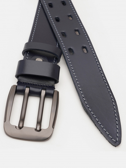 Ремень Borsa Leather модель V1115FX26-navy — фото - INTERTOP