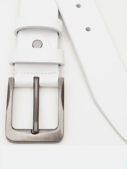 Ремень Borsa Leather модель V1115FX43-white — фото - INTERTOP