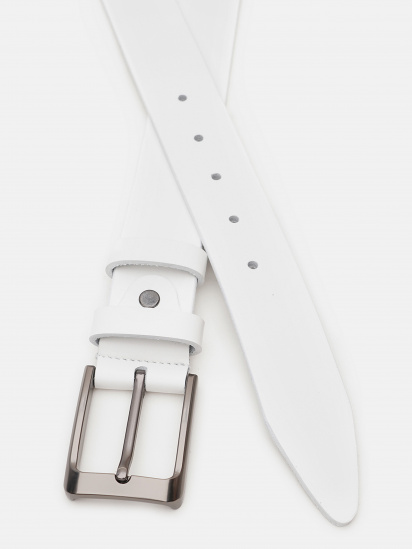 Ремень Borsa Leather модель V1115FX49-white — фото - INTERTOP
