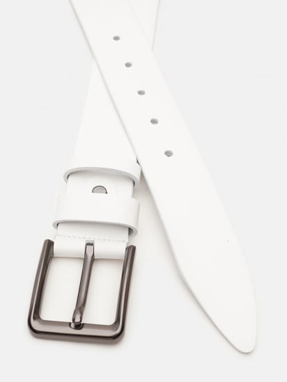 Ремень Borsa Leather модель V1115FX54-white — фото - INTERTOP