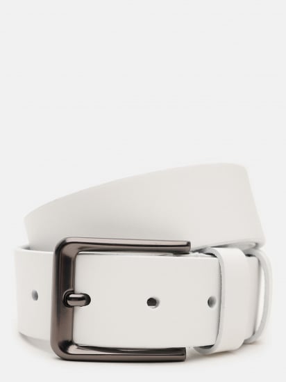 Ремень Borsa Leather модель V1115FX54-white — фото - INTERTOP