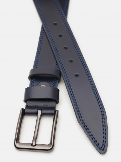 Ремень Borsa Leather модель V1115FX56-navy — фото - INTERTOP
