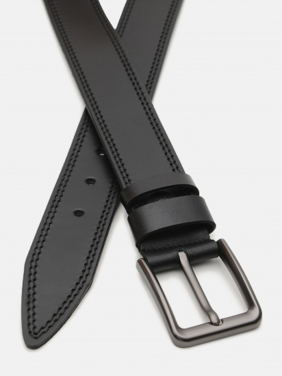 Ремень Borsa Leather модель V1115GX06-black — фото - INTERTOP